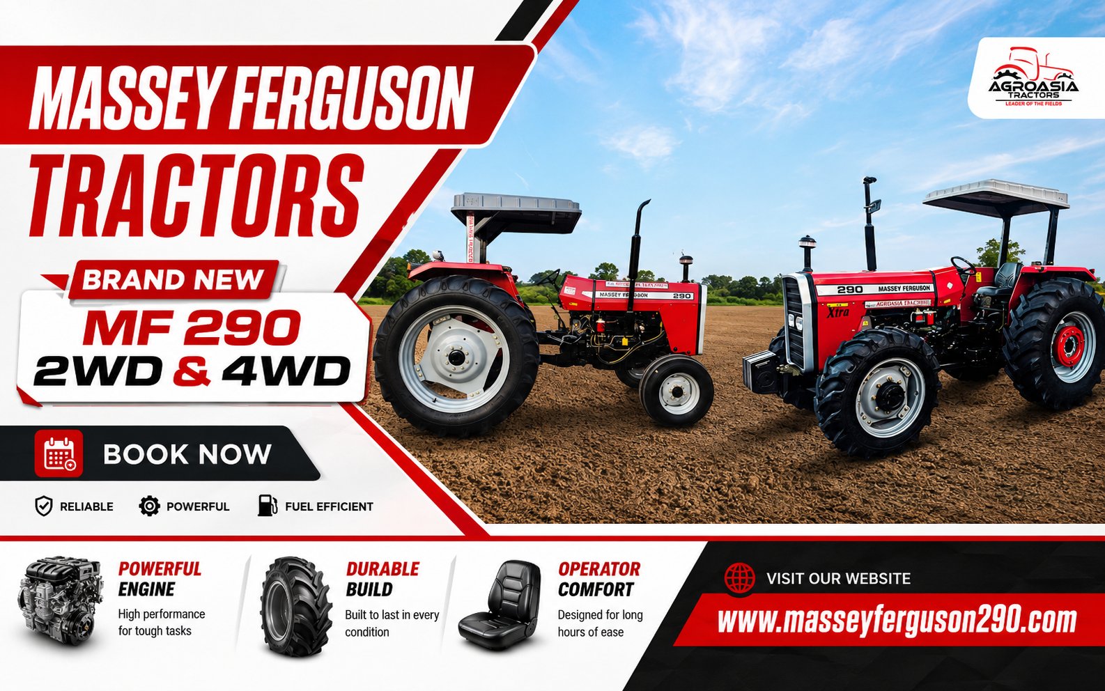 MF290 78HP Tractor